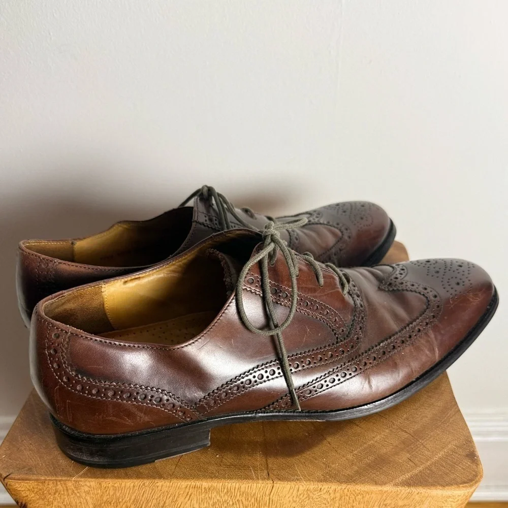 Cole Haan Nike Air Leather Wingtip Loafer Oxford Color Mahagony 12M Style C08354